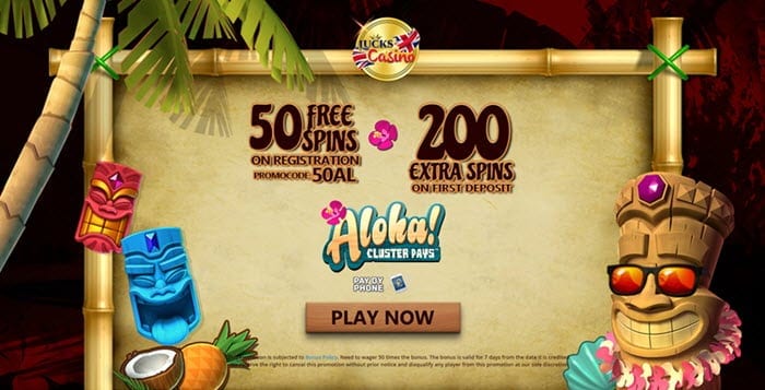 lucks casino free spins bonus extra
